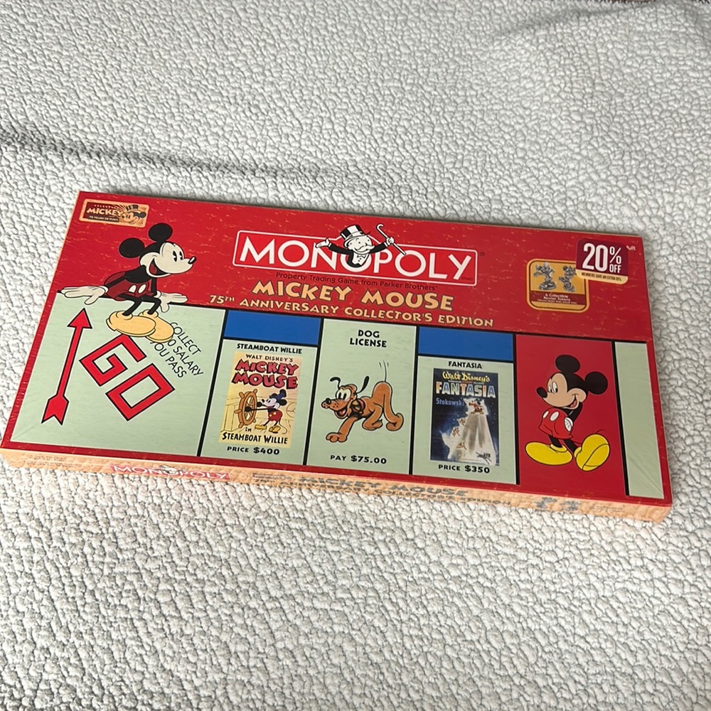 DISNEY 2004 MONOPOLY BOARD GAME 75TH ANNIVERSARY EDITION
